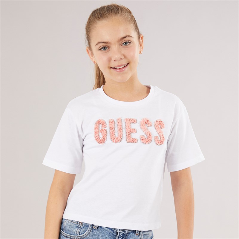 Guess Mädchen T Shirt Pure White