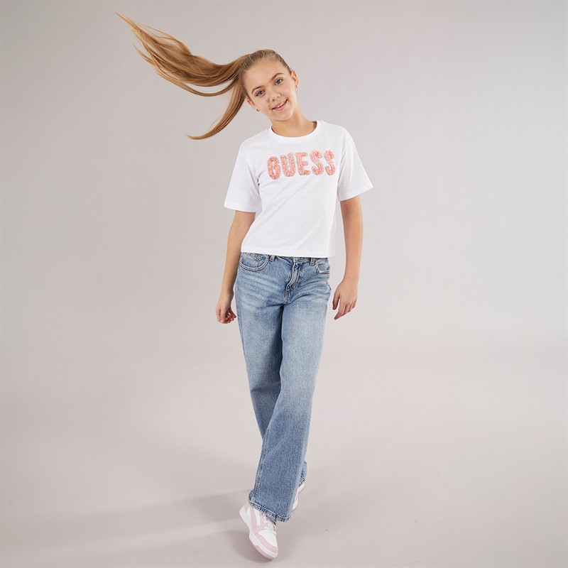 Guess Mädchen T Shirt Pure White