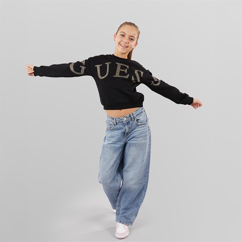 Guess Girls Sweatshirt Jet Black A996