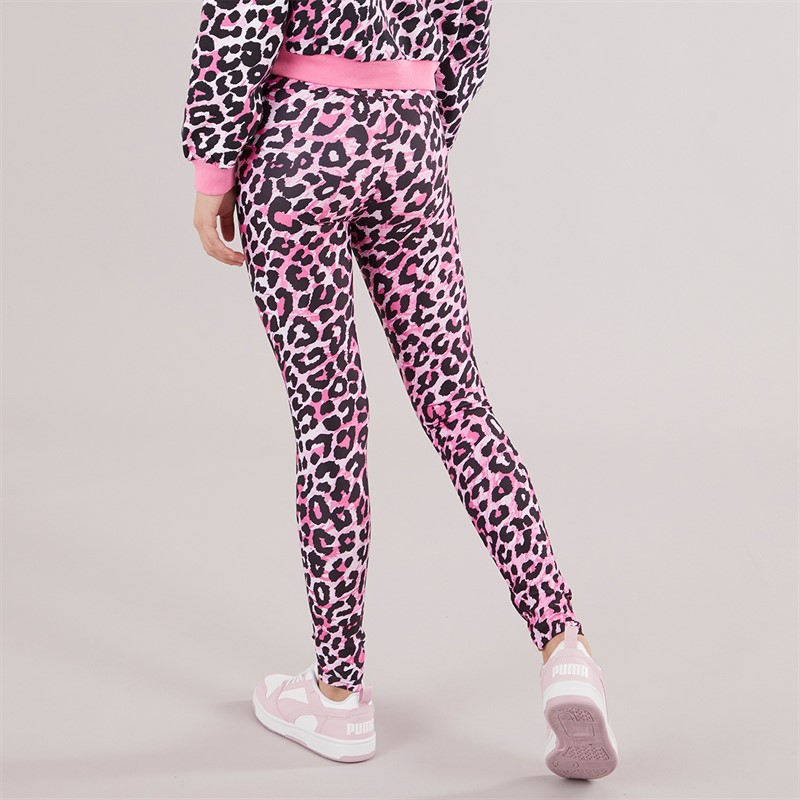 Guess Mädchen Leggings Leopard Pink Combo