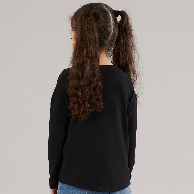 Guess T-shirt z długim rękawem dla dziewczynki kolor Jet Black A996