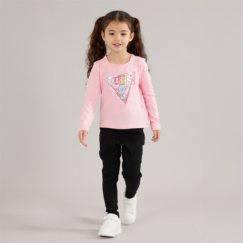 Guess Mädchen Langarm T Shirt Cotton Candy Pink