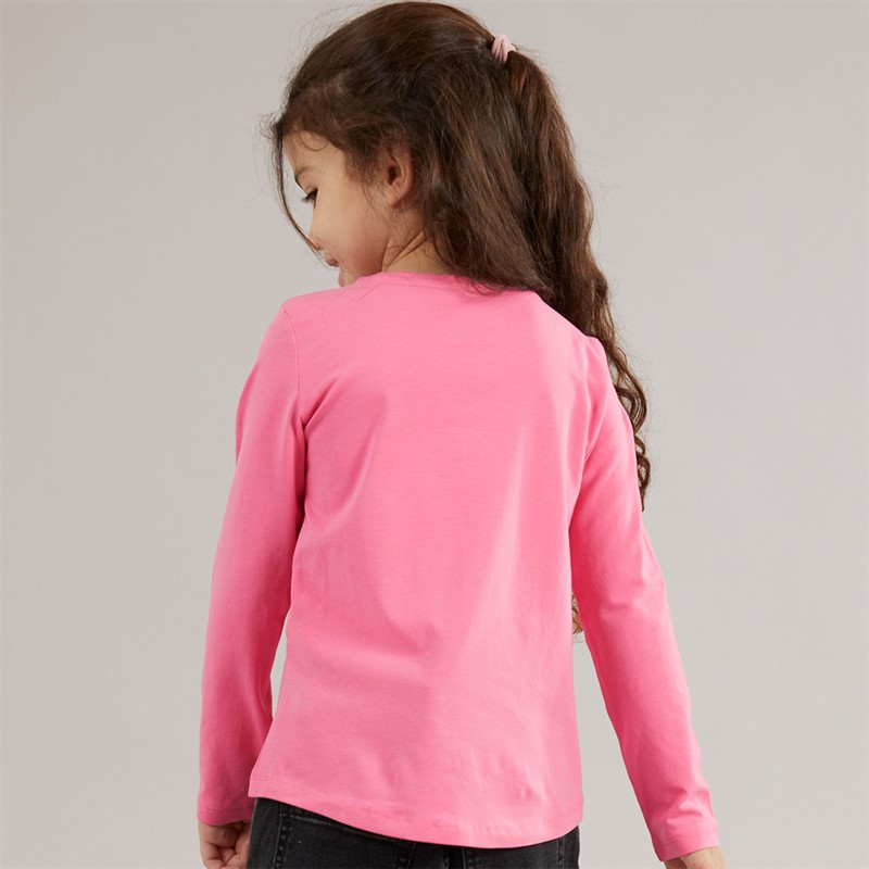 Guess Mädchen Langarm T Shirt Jelly Pink