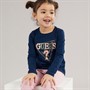 Guess T-shirt z długim rękawem dla dziewczynki kolor Secret Blue