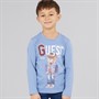 Guess Junge Langarm T Shirt Lilac Blue