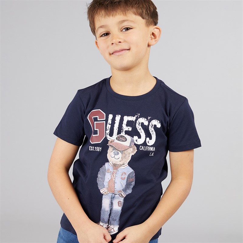Guess T-shirt dla chłopca kolor Smart Blue