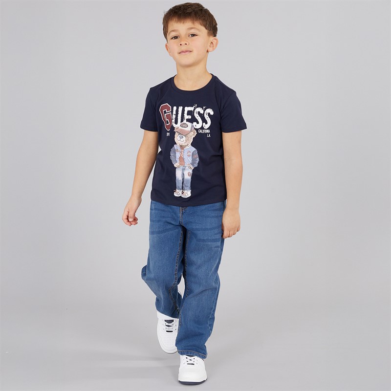 Guess T-shirt dla chłopca kolor Smart Blue