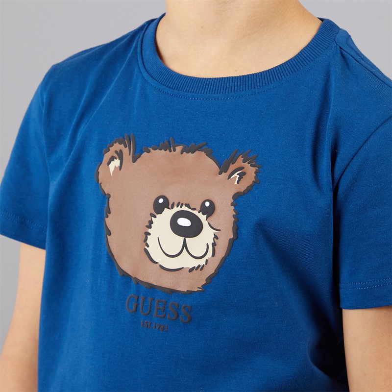Guess Junge T Shirt Blue Lily