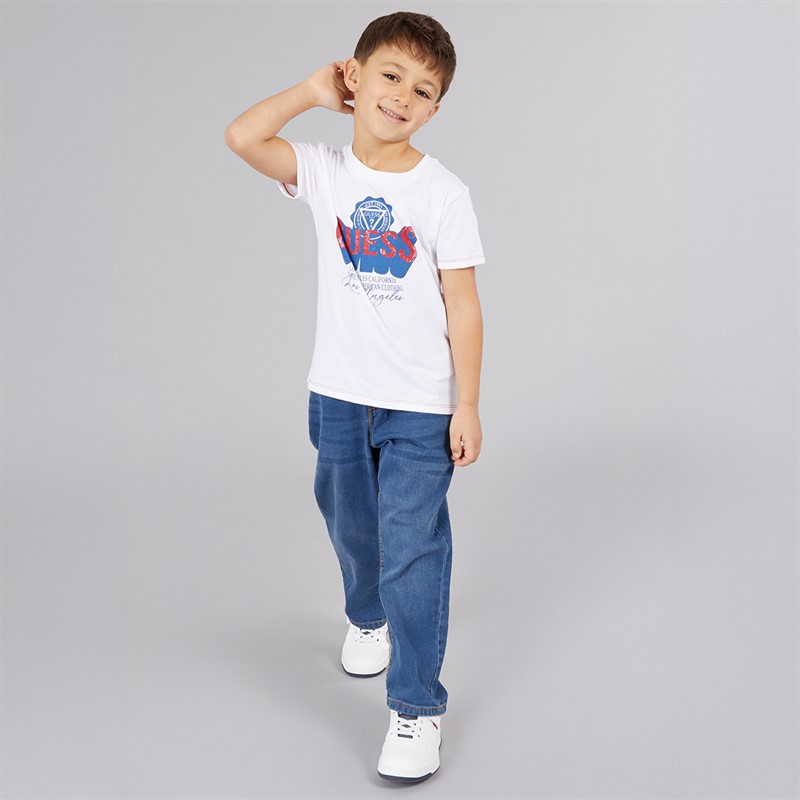 Guess T-shirt dla chłopca kolor Pure White