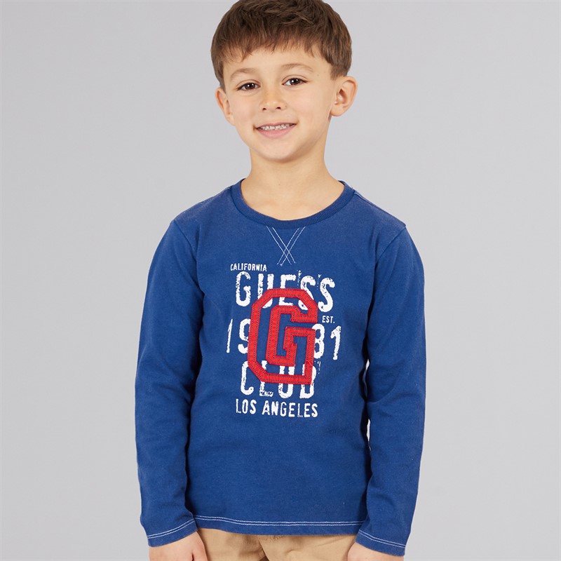 Guess Junge T Shirt Blue Lily