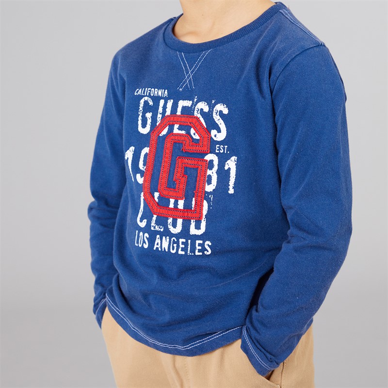 Guess Junge T Shirt Blue Lily