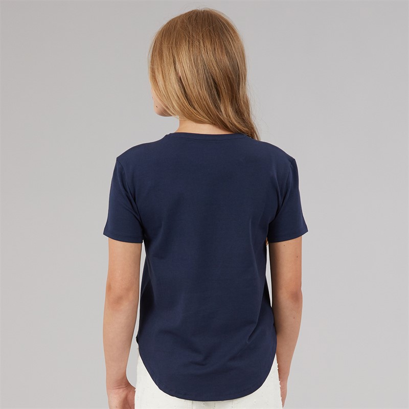 Guess Girls High Low T-Shirt Suiting Blue