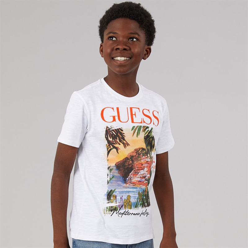 Guess Junge T Shirt Pure White