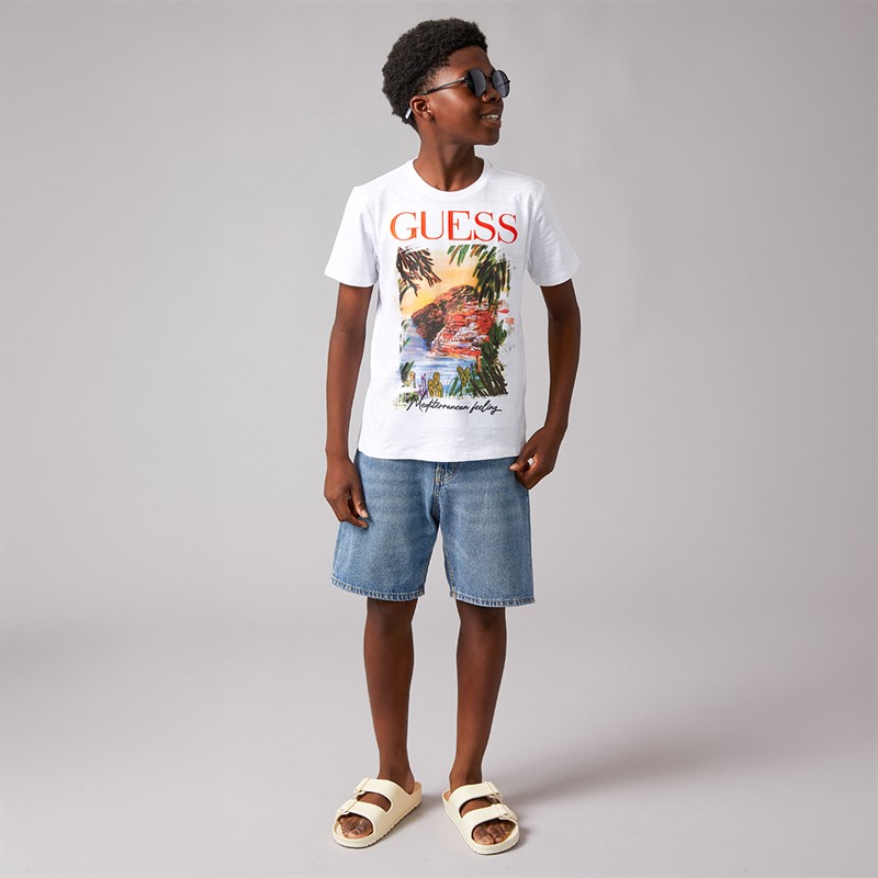 Guess Junge T Shirt Pure White