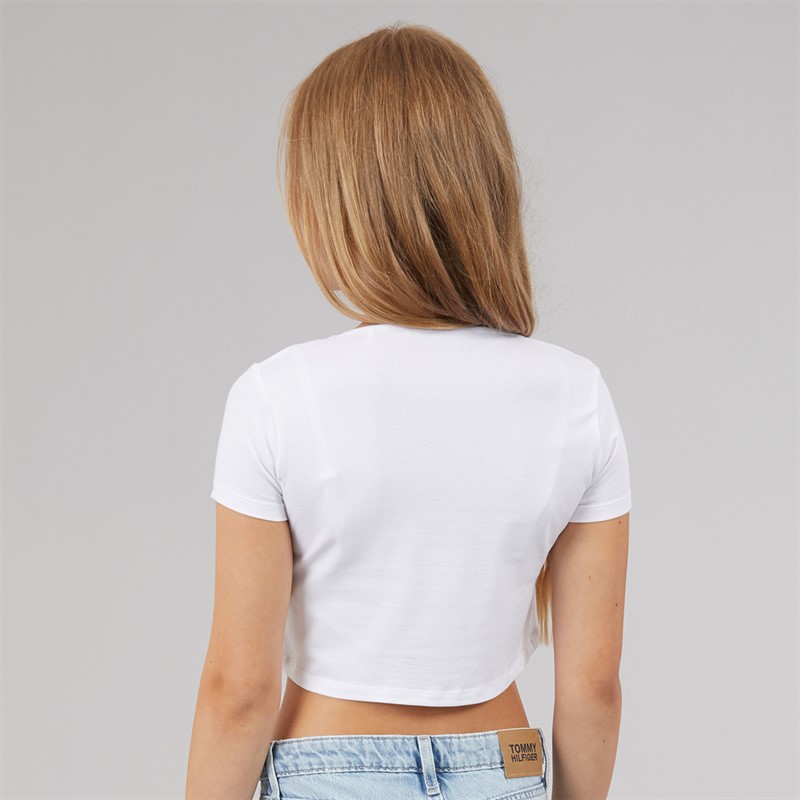 Guess Girls Crop T-Shirt Pure White