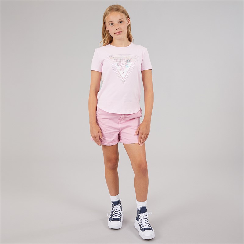 Guess Girls High Low T-Shirt Taffy Rose