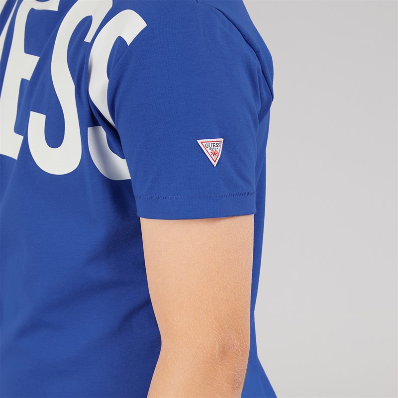 Guess Boys Minime T-Shirt Florescent Blue