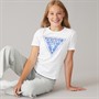Guess Girls High Low T-Shirt Pure White