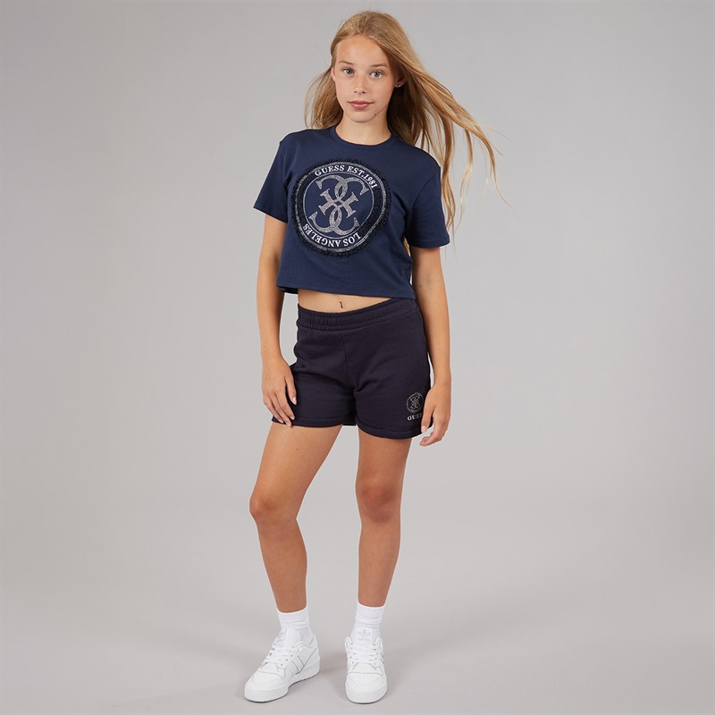 Guess Girls French Terry Shorts Suiting Blue