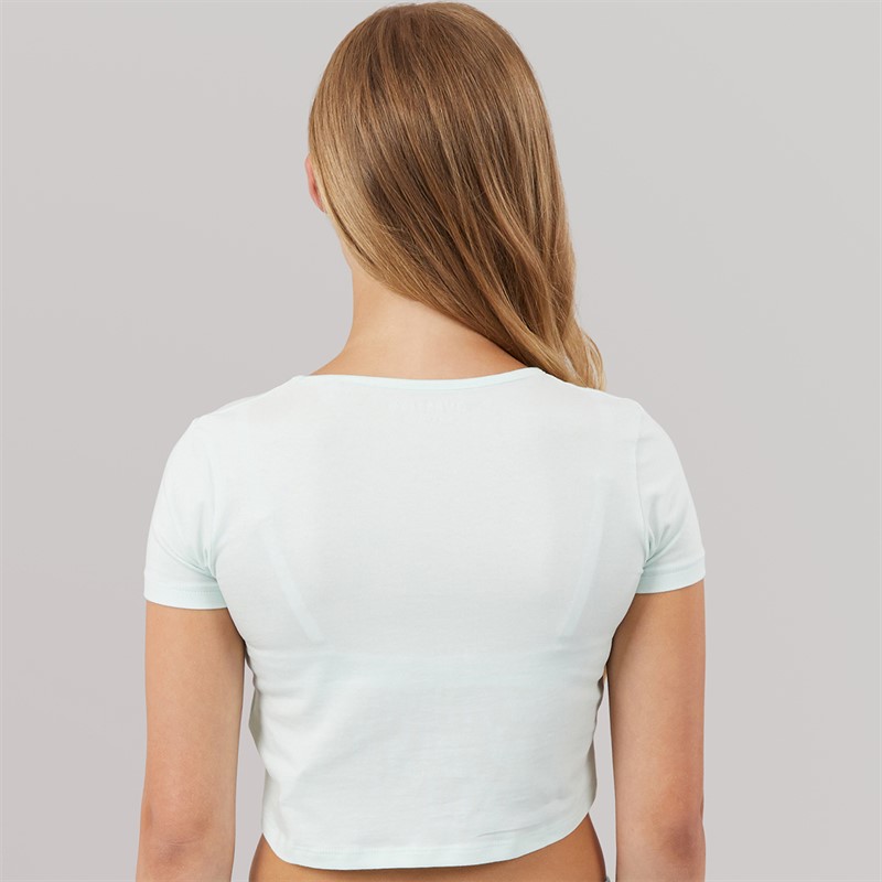 Guess Mädchen Crop T-Shirt Peaceful Green