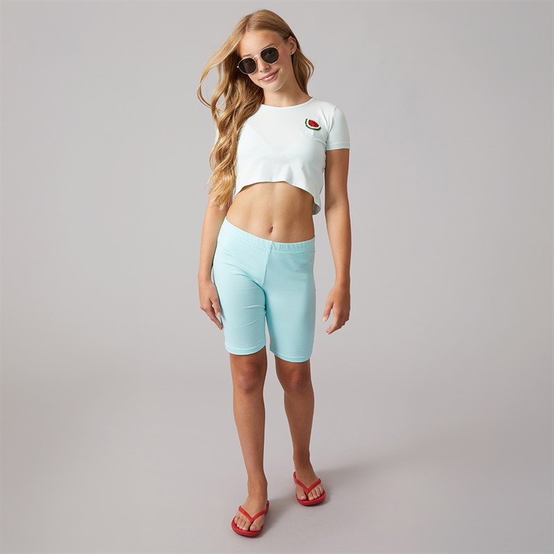 Guess Mädchen Crop T-Shirt Peaceful Green