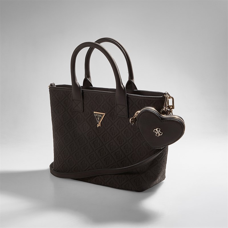 Guess Girls Debossed Tote Bag Jet Black A996
