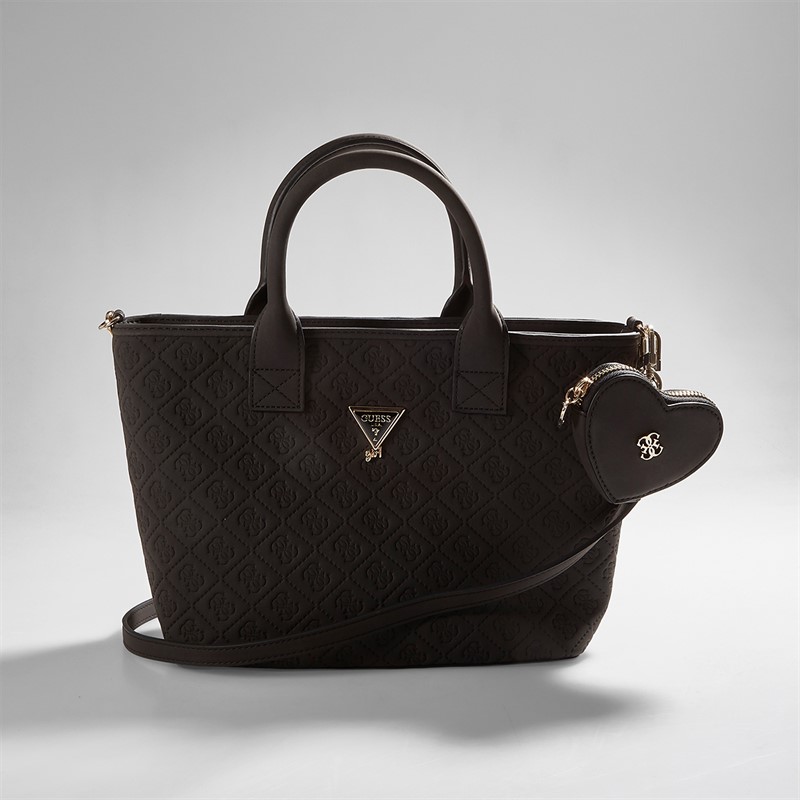 Guess Girls Debossed Tote Bag Jet Black A996