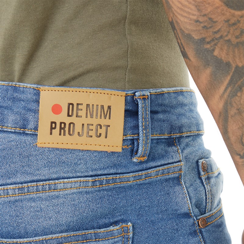 Denim Project Męskie Mr. Red Dżinsy Wąskie Niebieski