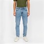 Denim Project Herre Genbrugte Straight Jeans 280 Lyse Stenvask
