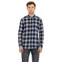 Denim Project Heren geruit overhemd Ruit 2/Donkerblauwe grijze ruit