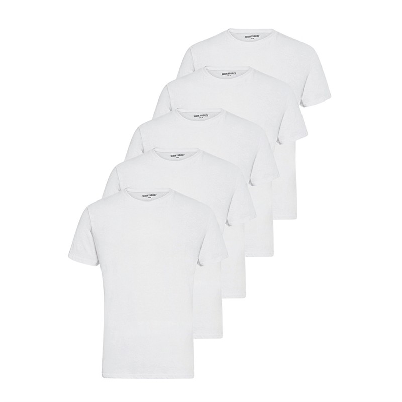 Denim Project T-Shirts Herren 5er-Pack 002 Weiß