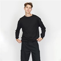 Denim Project Herren Panda Oversized Langarm T Shirt 001 Schwarz