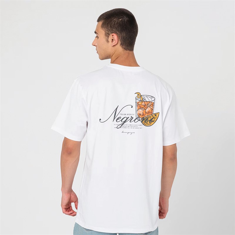 Denim Project Herren Negroni T Shirt 130 Optic White - Größen XS