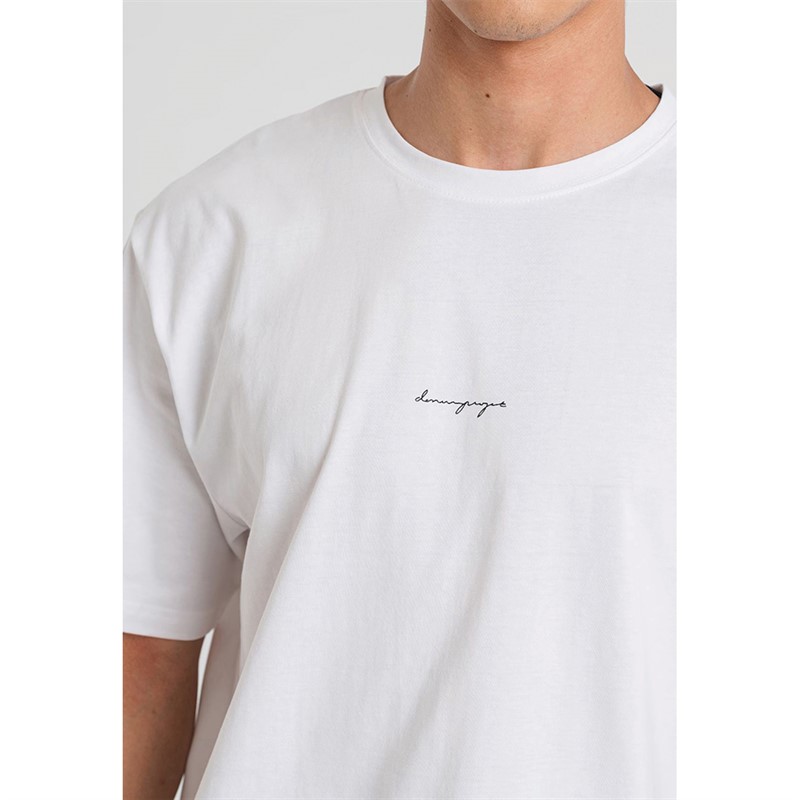 Denim Project Heren Negroni T-Shirt 130 Optic White