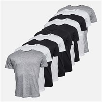 Denim Project lot de 10 T-Shirts Homme Noir/Blanc/Gris Chiné Clair