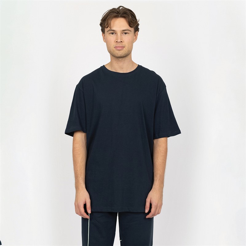 Denim Project Herren Los Angeles T Shirt 578 Carbon Blau - Größen S