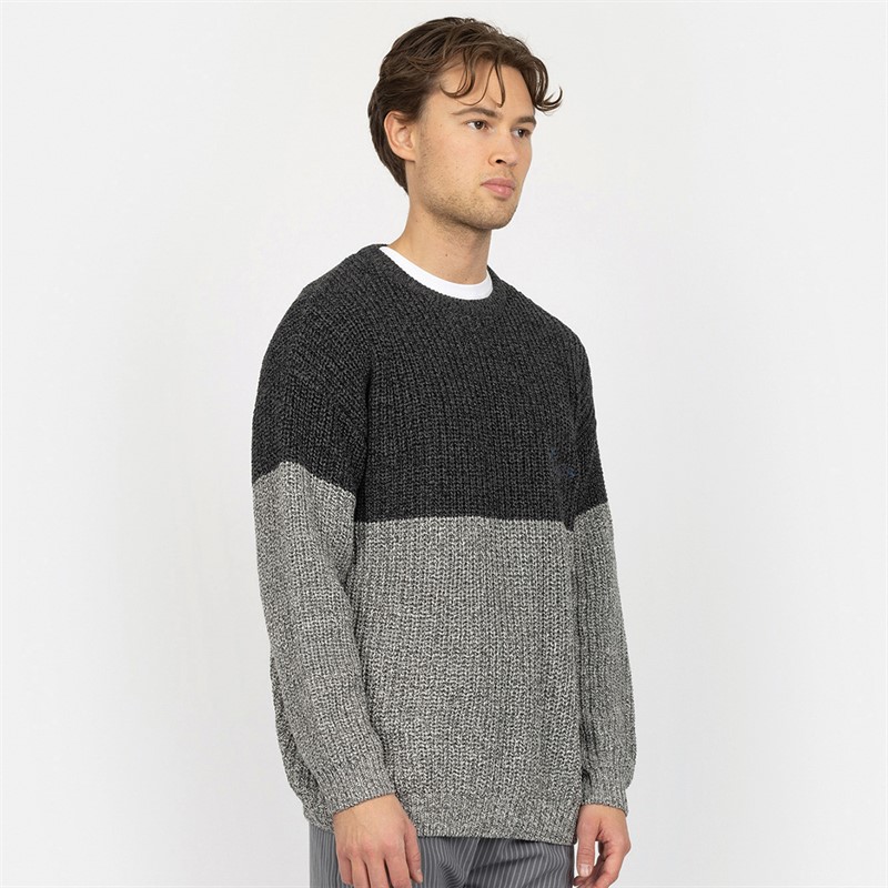 Denim Project Sweat-Shirt Tricoté Colorblock Homme 642 Dark Shadow