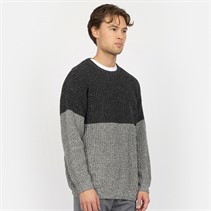 Denim Project Herren Strick Colorblock Sweatshirt 642 Dark Shadow