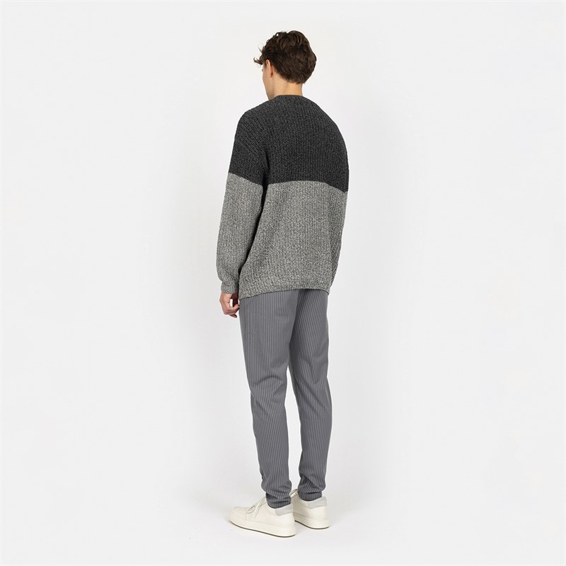 Denim Project Sweat-Shirt Tricoté Colorblock Homme 642 Dark Shadow