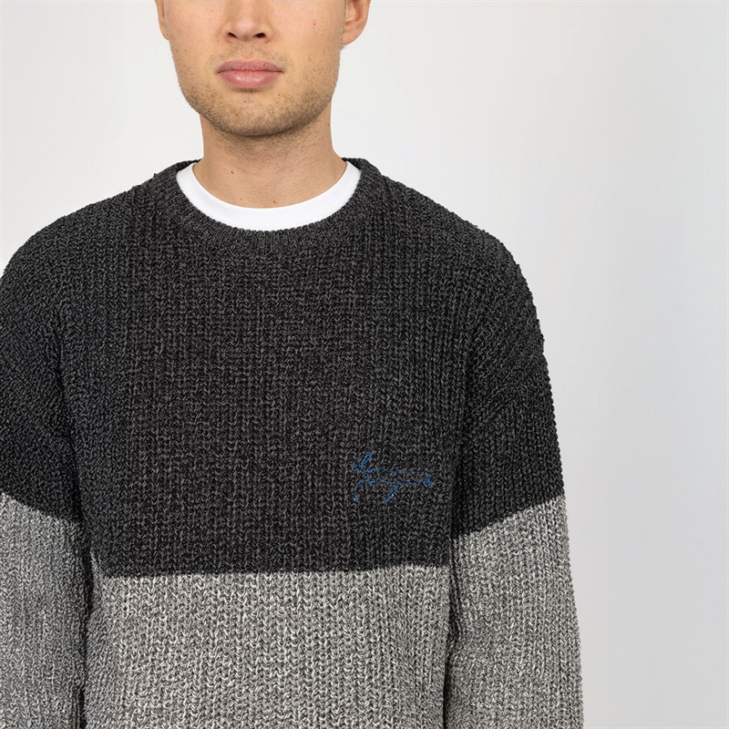 Denim Project Sweat-Shirt Tricoté Colorblock Homme 642 Dark Shadow