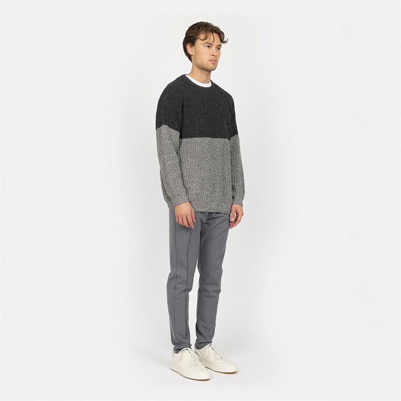 Denim Project Sweat-Shirt Tricoté Colorblock Homme 642 Dark Shadow