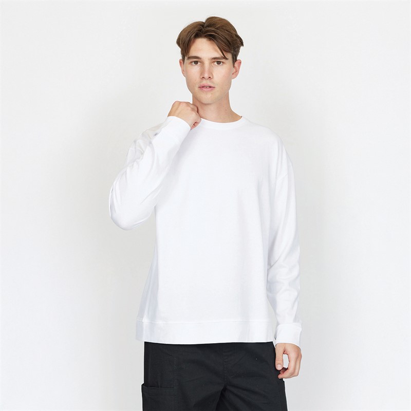 Denim Project T-shirt à Manches Longues Oversize Panda Homme 002 Blanc - Taille XL