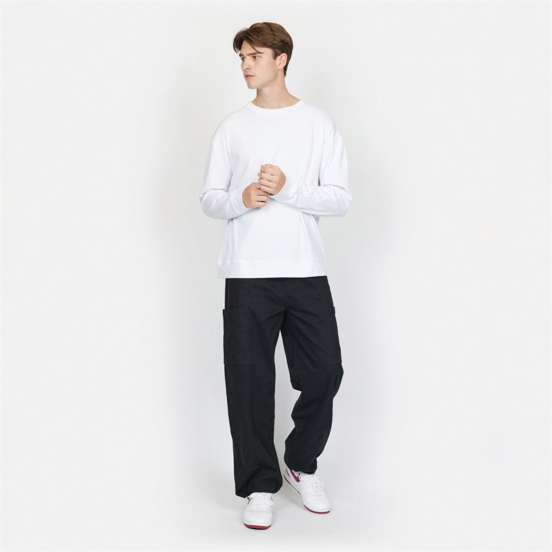 Denim Project T-shirt à Manches Longues Oversize Panda Homme 002 Blanc