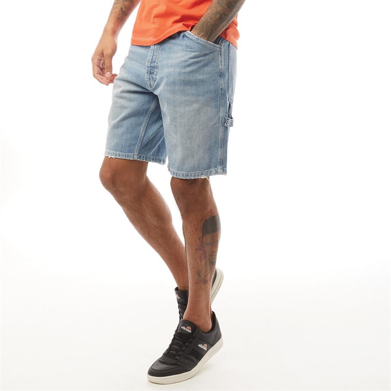 Superdry Heren Earl Worker Denim Short Blauw