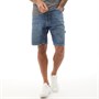 Superdry Herren Earl Worker Denim Shorts Mittelblau