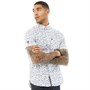 Superdry Mens Premium Shoreditch Short Sleeve Shirt Lotus Flower Optic