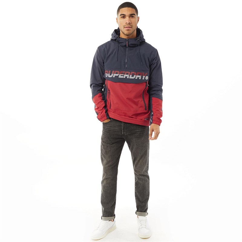 Superdry Veste de Pluie Core Overhead Cagoule Homme Bleu Marine