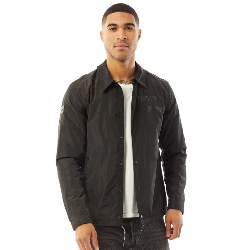 Superdry Heren Surplus Goods Coach Lichtgewicht Jassen Zwart