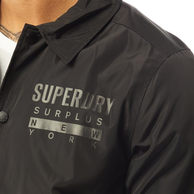 Superdry Heren Surplus Goods Coach Lichtgewicht Jassen Zwart