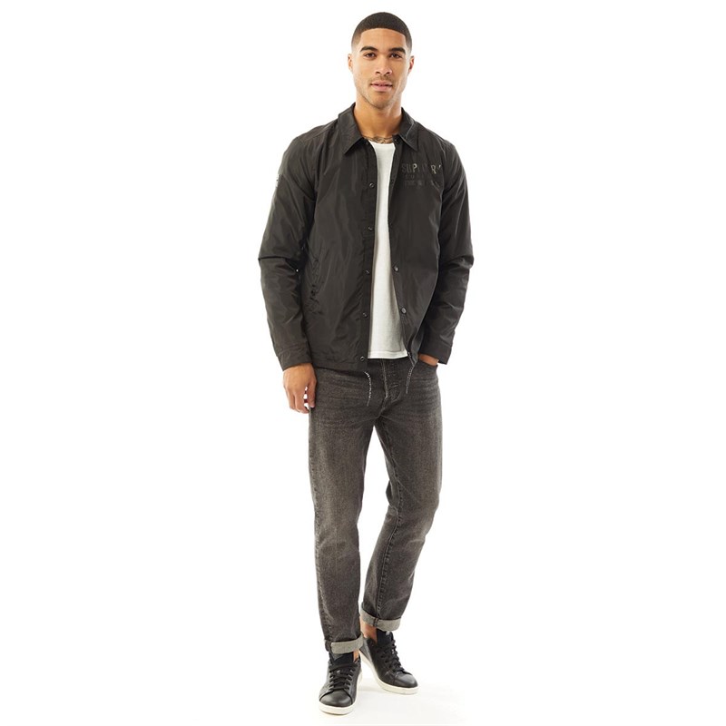 Superdry Heren Surplus Goods Coach Lichtgewicht Jassen Zwart